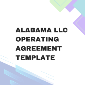 alabama llc operating agreement template cover
